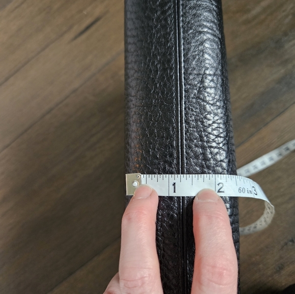 🔴 Nina Ricci Black Leather Envelope Clutch - Picture 8 of 12